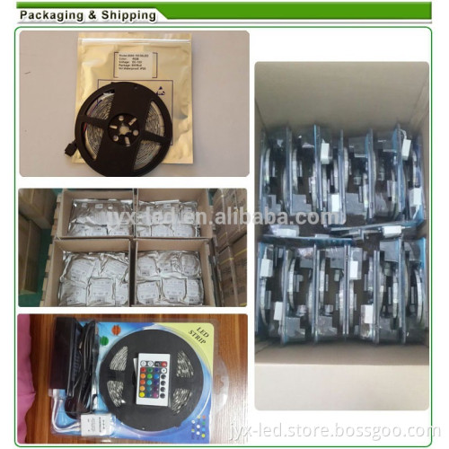 CE ROHS FCC with 24/44 Keys LED Controller and Driver led strip light 5M SMD5050 RGB IP20 Complete Set